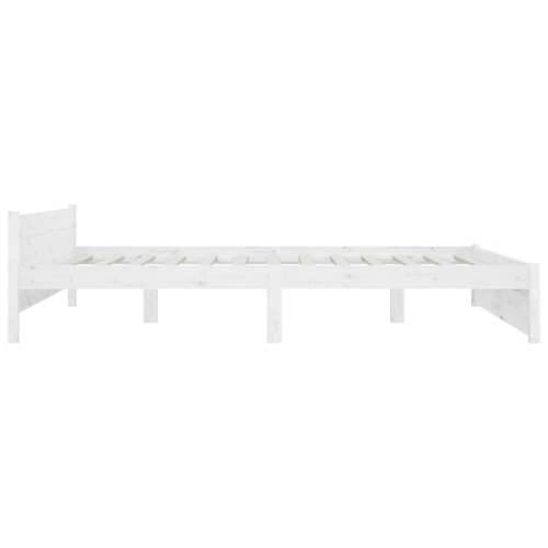 Okvir za krevet od masivnog drva bijeli 140 x 190 cm - Bijela 140 x 190 cm Cijena