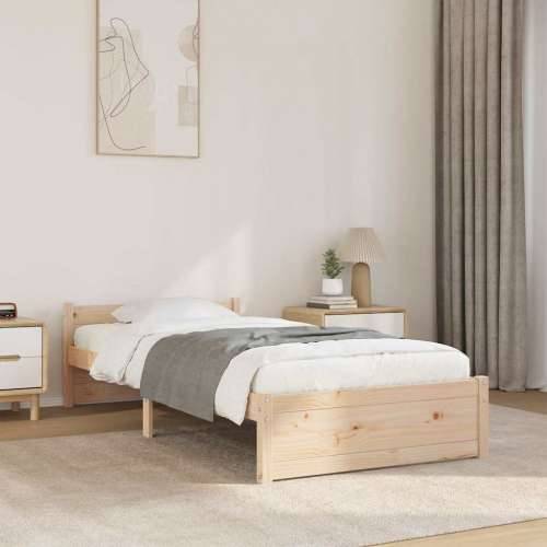 Okvir za krevet od masivnog drva 90 x 200 cm - Prirodna 90 x 200 cm Cijena