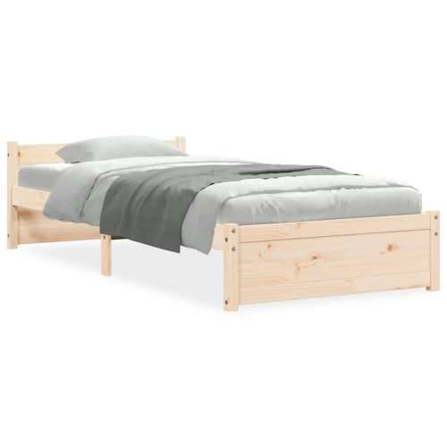 Okvir za krevet od masivnog drva 90 x 200 cm - Prirodna 90 x 200 cm Cijena