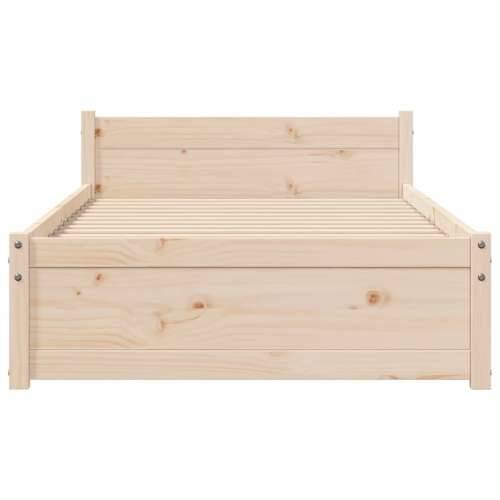 Okvir za krevet od masivnog drva 90 x 200 cm - Prirodna 90 x 200 cm Cijena