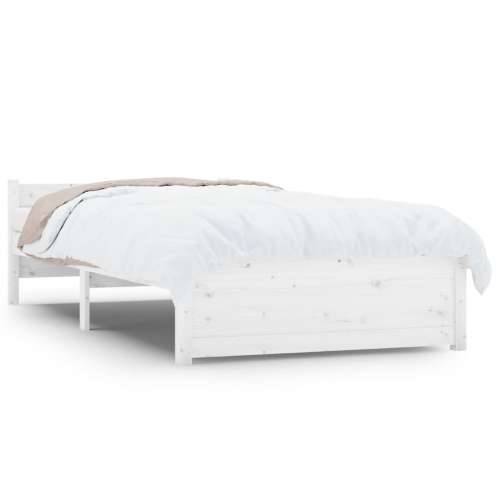 Okvir za krevet od masivnog drva bijeli 90 x 200 cm - Bijela 90 x 200 cm Cijena