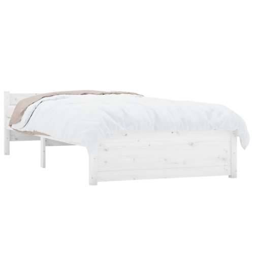 Okvir za krevet od masivnog drva bijeli 90 x 200 cm - Bijela 90 x 200 cm Cijena