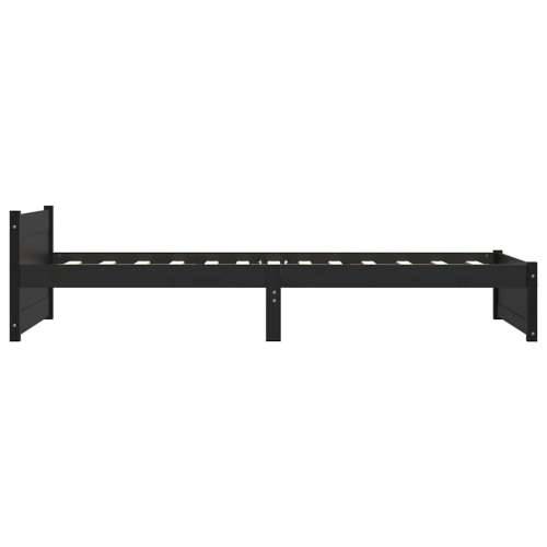 Okvir za krevet od masivnog drva crni 90 x 200 cm - Crna 90 x 200 cm Cijena