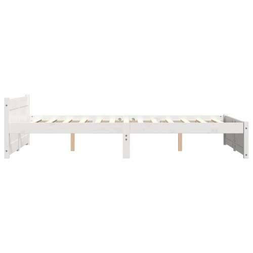 Okvir za krevet od masivnog drva bijeli 120 x 200 cm - Bijela 120 x 200 cm Cijena