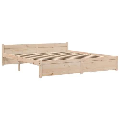 Okvir za krevet od masivnog drva 180 x 200 cm veliki bračni - Prirodna 180 x 200 cm Cijena
