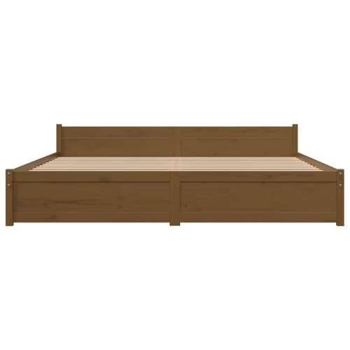 Okvir za krevet od masivnog drva smeđa boja meda 200 x 200 cm - boja meda 200 x 200 cm Cijena
