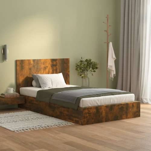 Uzglavlje za krevet boja dimljenog hrasta 120x1,5x80 cm drveno  - Dimljeni hrast 1 Cijena