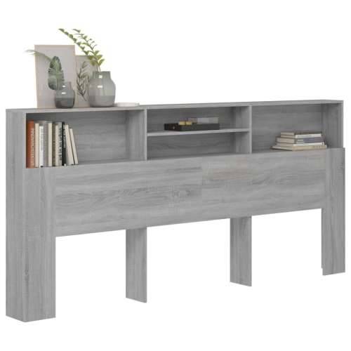 Uzglavlje s ormarićem boja hrasta sonome 220 x 19 x 103,5 cm - Sivi hrast sonoma 1 Cijena