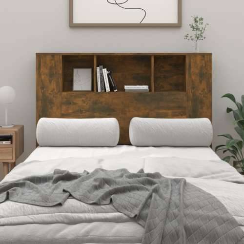 Uzglavlje s ormarićem boja dimljenog hrasta 120x18,5x102,5 cm - Dimljeni hrast 1 Cijena