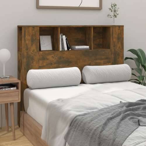 Uzglavlje s ormarićem boja dimljenog hrasta 120x18,5x102,5 cm - Dimljeni hrast 1 Cijena