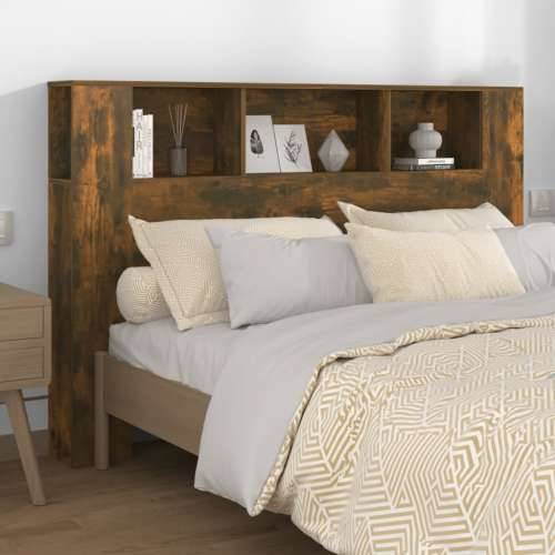 Uzglavlje s ormarićem boja dimljenog hrasta 160x18,5x104,5 cm - Dimljeni hrast 1 Cijena