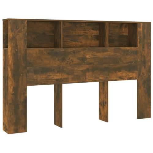 Uzglavlje s ormarićem boja dimljenog hrasta 160x18,5x104,5 cm - Dimljeni hrast 1 Cijena
