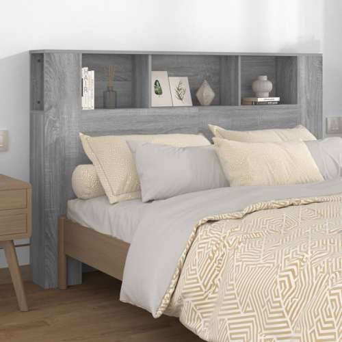 Uzglavlje s ormarićem boja hrasta sonome 160x18,5x104,5 cm - Sivi hrast sonoma 1 Cijena