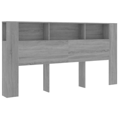 Uzglavlje s ormarićem boja hrasta sonome 200x18,5x104,5 cm - Sivi hrast sonoma 1 Cijena