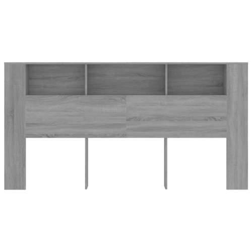 Uzglavlje s ormarićem boja hrasta sonome 200x18,5x104,5 cm - Sivi hrast sonoma 1 Cijena