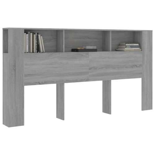 Uzglavlje s ormarićem boja hrasta sonome 200x18,5x104,5 cm - Sivi hrast sonoma 1 Cijena