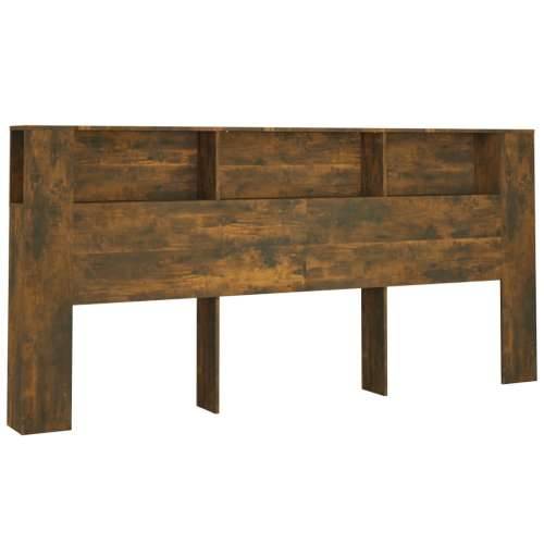 Uzglavlje s ormarićem boja dimljenog hrasta 220x18,5x104,5 cm - Dimljeni hrast 1 Cijena