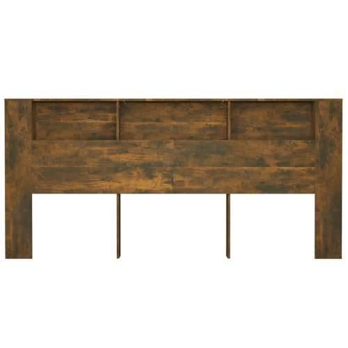 Uzglavlje s ormarićem boja dimljenog hrasta 220x18,5x104,5 cm - Dimljeni hrast 1 Cijena