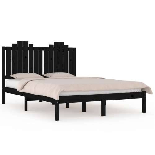 Okvir za krevet od masivne borovine crni 140 x 190 cm - Crna 140 x 190 cm Cijena