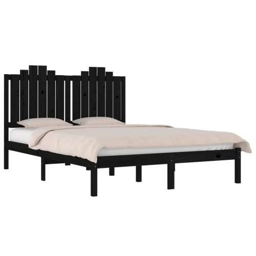 Okvir za krevet od masivne borovine crni 140 x 190 cm - Crna 140 x 190 cm Cijena