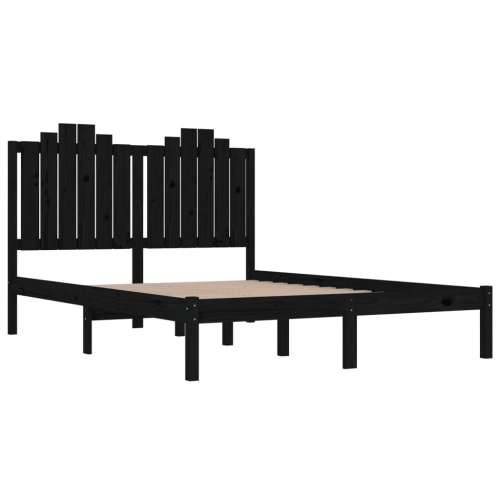 Okvir za krevet od masivne borovine crni 140 x 190 cm - Crna 140 x 190 cm Cijena