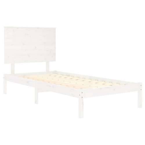 Okvir kreveta bez madraca bijeli 90 x 200 cm masivna borovina Bijela 90 x 200 cm Cijena