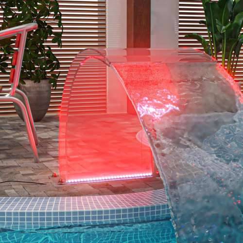 Fontana za bazen s RGB LED svjetlima akrilna 50 cm Cijena