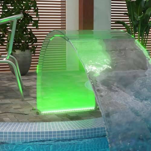 Fontana za bazen s RGB LED svjetlima akrilna 50 cm Cijena