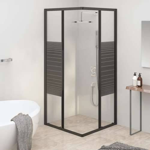 Prugasta Tuš kabina ESG 80 x 80 x 180 cm crna - 80 x 80 x 180 cm Prugasta Cijena