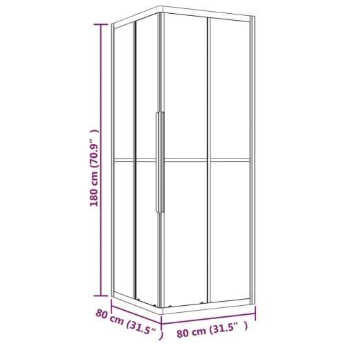 Prugasta Tuš kabina ESG 80 x 80 x 180 cm crna - 80 x 80 x 180 cm Prugasta Cijena