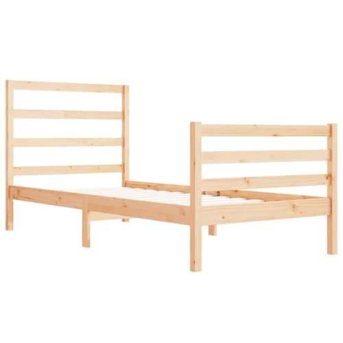 Okvir za krevet od masivne borovine 90x190 cm jednokrevetni - Prirodna 90 x 190 cm Cijena