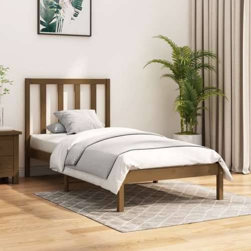 Okvir za krevet od masivne borovine boja meda 100 x 200 cm - boja meda 100 x 200 cm Cijena