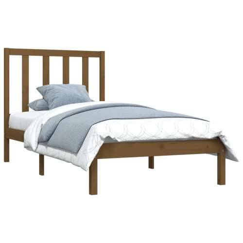 Okvir za krevet od masivne borovine boja meda 100 x 200 cm - boja meda 100 x 200 cm Cijena