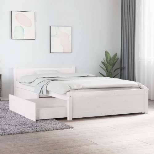 Okvir za krevet s ladicama bijeli 90 x 200 cm - Bijela 90 x 200 cm Cijena