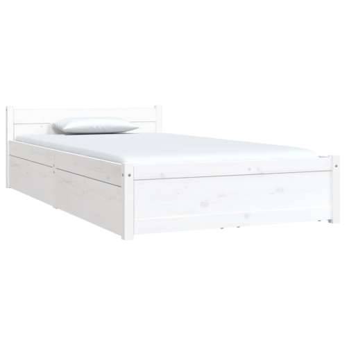 Okvir za krevet s ladicama bijeli 90 x 200 cm - Bijela 90 x 200 cm Cijena
