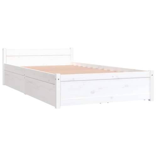 Okvir za krevet s ladicama bijeli 90 x 200 cm - Bijela 90 x 200 cm Cijena