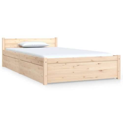 Okvir za krevet s ladicama 100 x 200 cm - Prirodna 100 x 200 cm Cijena