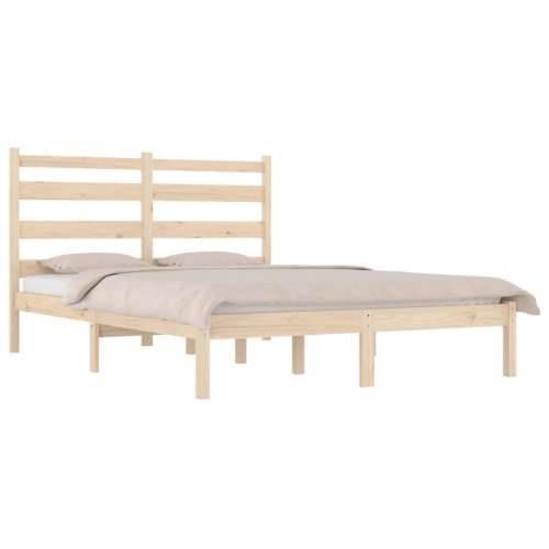 Okvir za krevet od masivne borovine 120 x 200 cm - Prirodna 120 x 200 cm Cijena