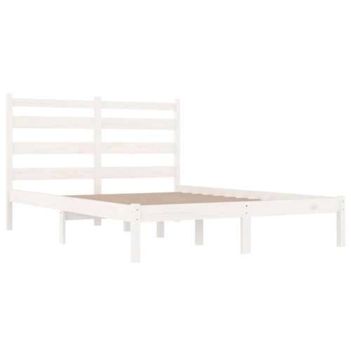 Okvir za krevet od masivne borovine bijeli 120 x 200 cm - Bijela 120 x 200 cm Cijena
