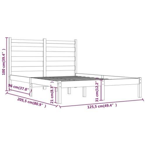Okvir za krevet od masivne borovine bijeli 120 x 200 cm - Bijela 120 x 200 cm Cijena