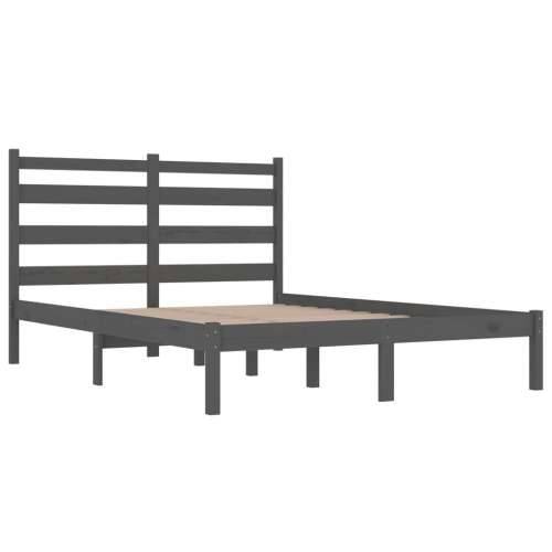 Okvir za krevet od masivne borovine sivi 200 x 200 cm Siva 200 x 200 cm Cijena