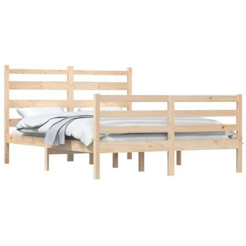 Okvir za krevet od masivne borovine 160 x 200 cm - Prirodna 160 x 200 cm Cijena