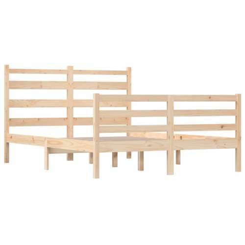 Okvir za krevet od masivne borovine 160 x 200 cm - Prirodna 160 x 200 cm Cijena
