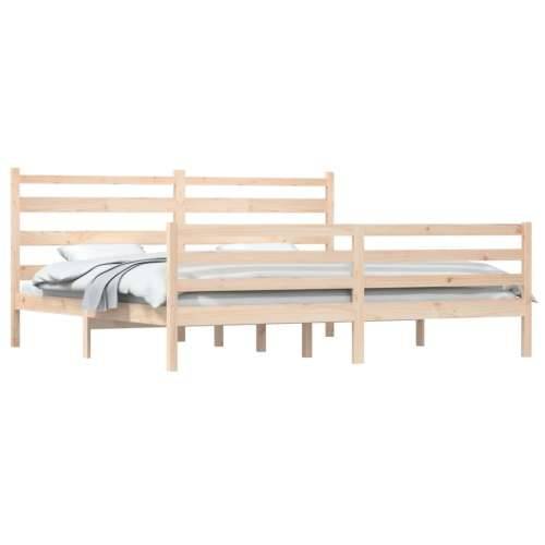 Okvir za krevet od masivne borovine 200 x 200 cm - Prirodna 200 x 200 cm Cijena