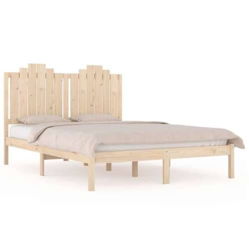 Okvir za krevet od masivne borovine 140 x 200 cm - Prirodna 140 x 200 cm Cijena