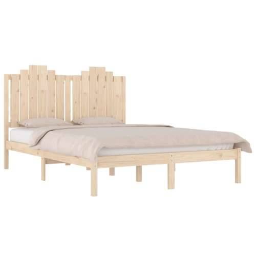 Okvir za krevet od masivne borovine 140 x 200 cm - Prirodna 140 x 200 cm Cijena