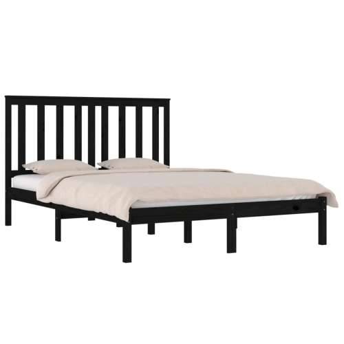 Okvir za krevet od masivne borovine crni 200 x 200 cm - Crna 200 x 200 cm Cijena