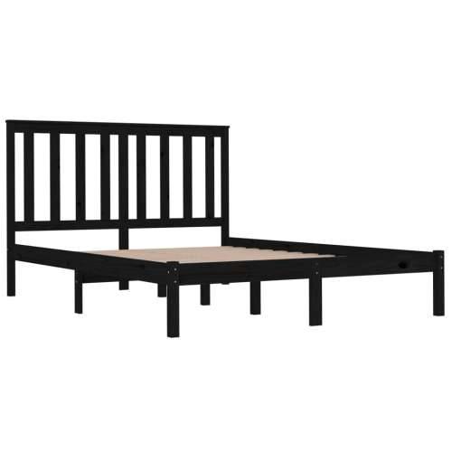 Okvir za krevet od masivne borovine crni 200 x 200 cm - Crna 200 x 200 cm Cijena