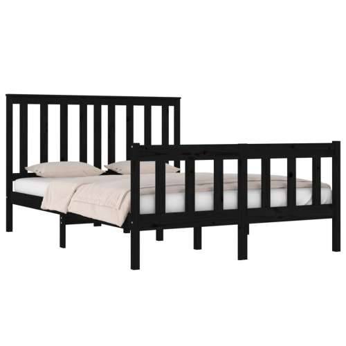 Okvir za krevet od masivne borovine crni 140 x 190 cm - Crna 140 x 190 cm Cijena