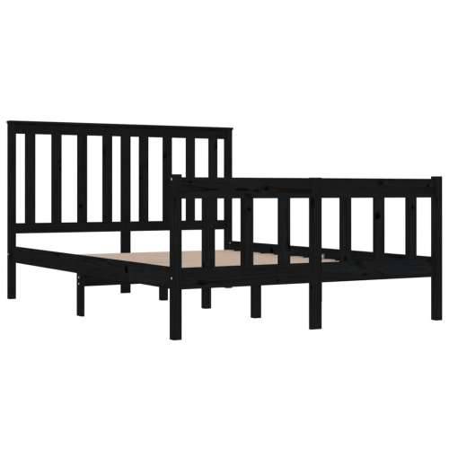 Okvir za krevet od masivne borovine crni 140 x 190 cm - Crna 140 x 190 cm Cijena